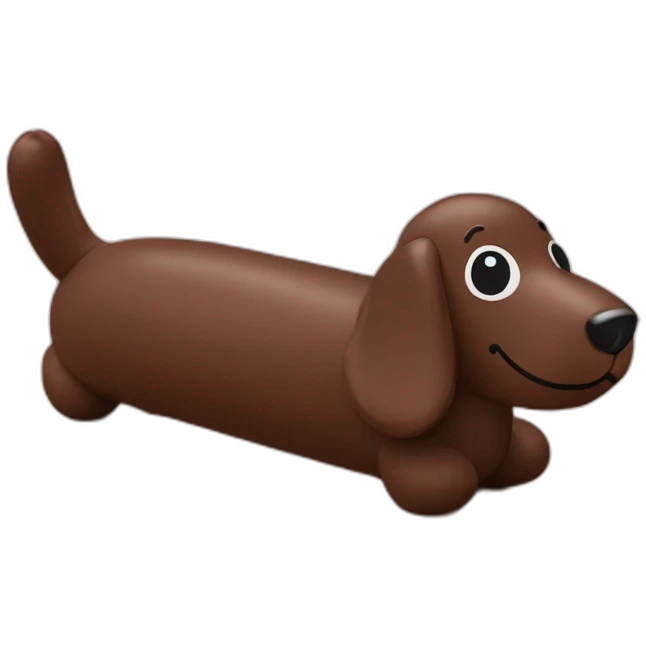 Chocolate sausage dog toy emoji