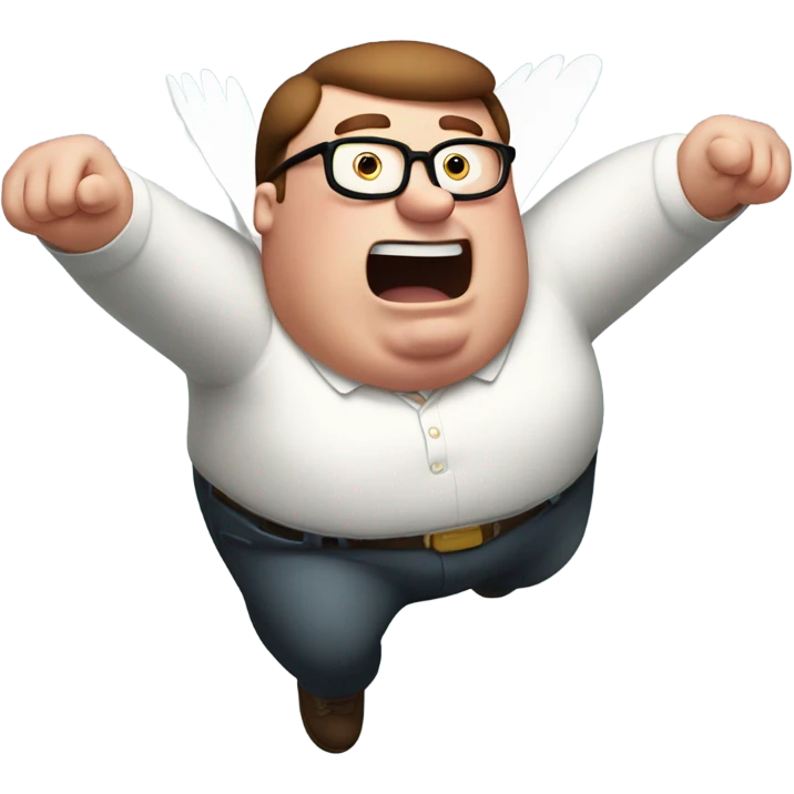 Peter griffin flying emoji