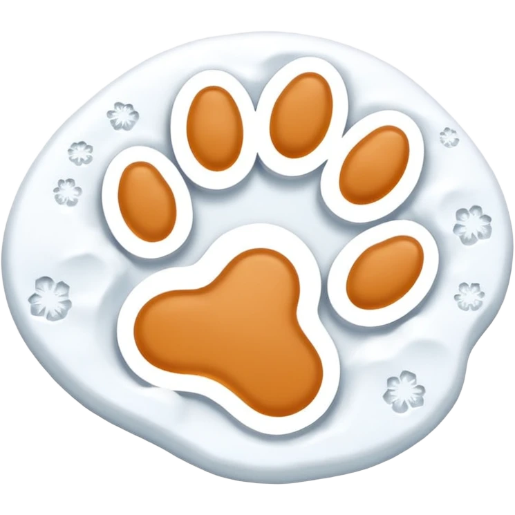 simple white Cat footprint emoji