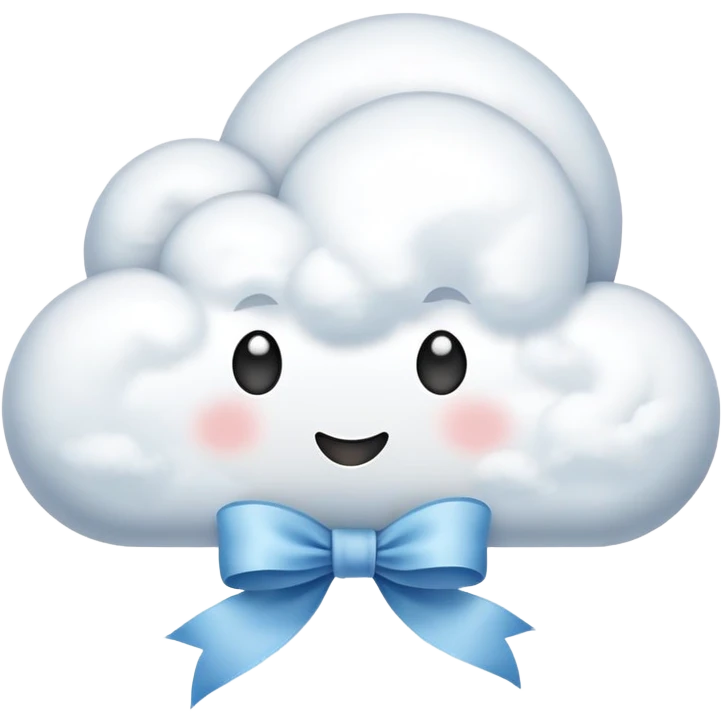 Cloud with ribbon emoji