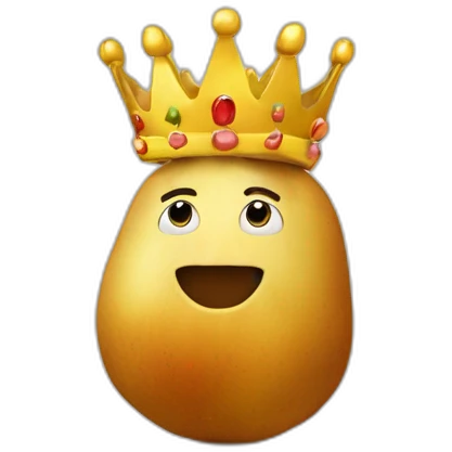 Une patate avec une couronne emoji