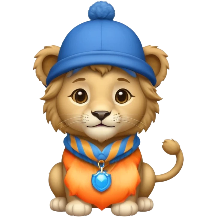 blue hats, baby lion emoji