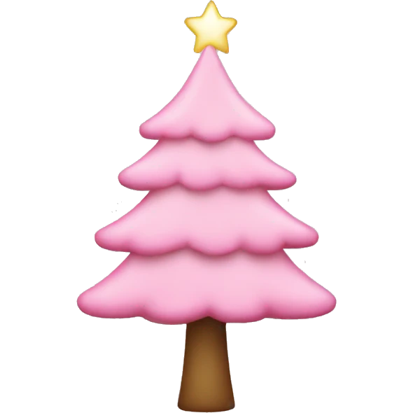 light pink christmas tree emoji