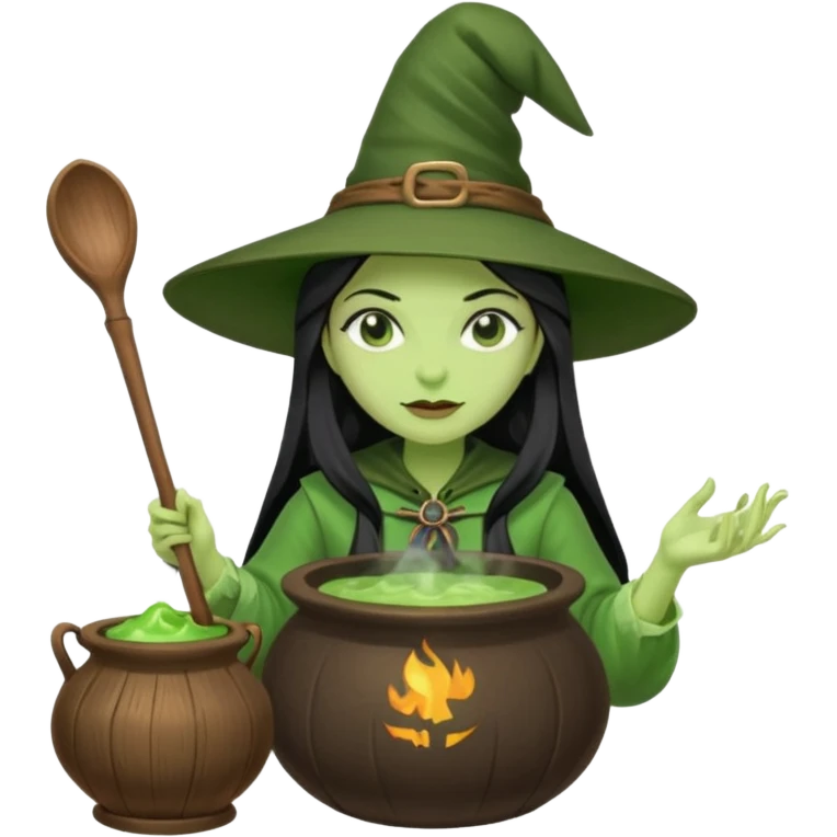 green witch cooking potion emoji