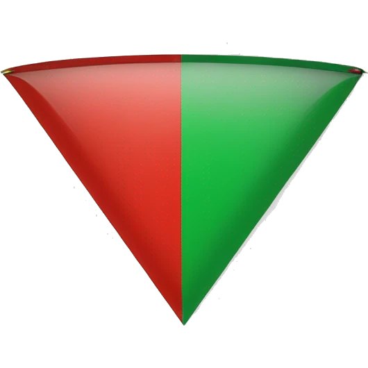 un drapeau tricolore vert, rouge et noir avec un triangle jaune sur la gauche. emoji