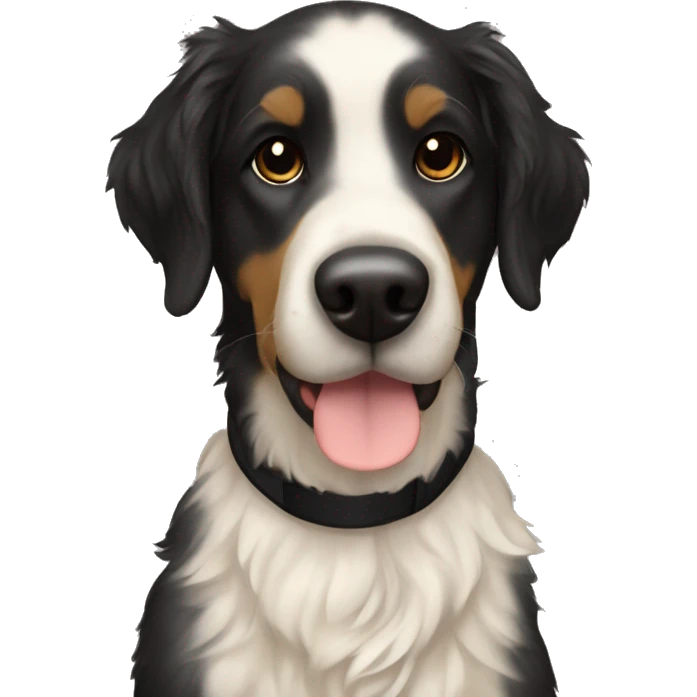 A black Golden retriever cross labrador cross poodle  emoji
