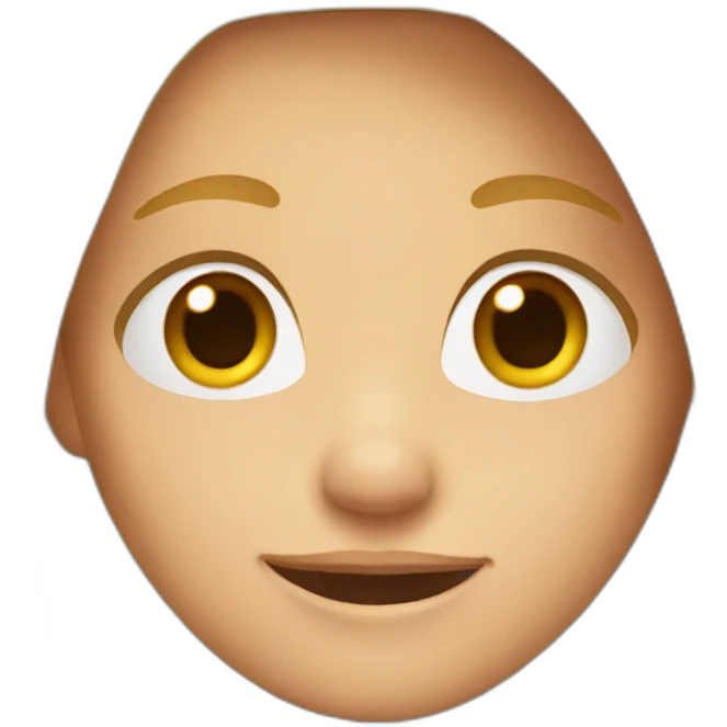 Emoji has long blonde hair and brown eyes emoji