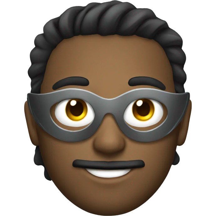 man wearing half masquerade mask emoji