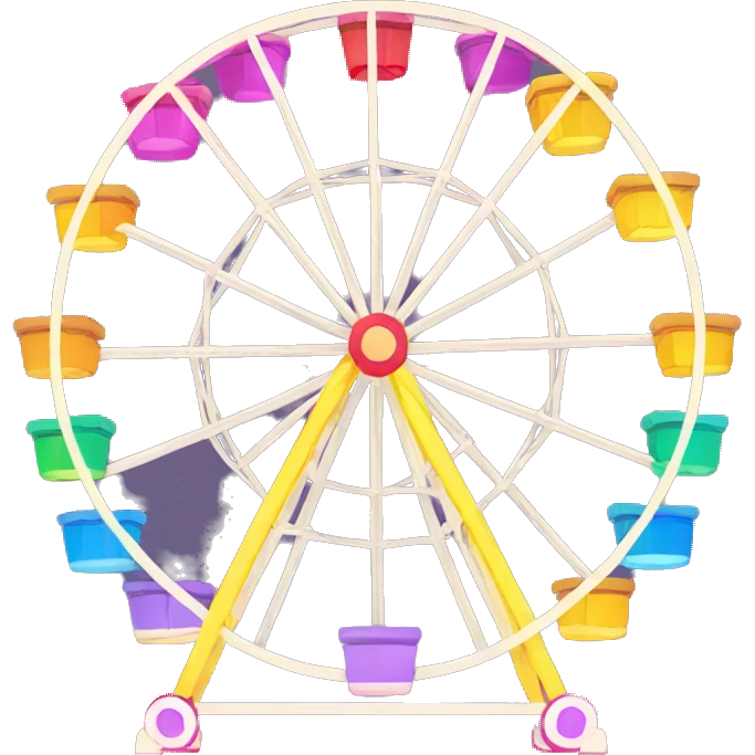 basic rainbow ferris wheel emoji