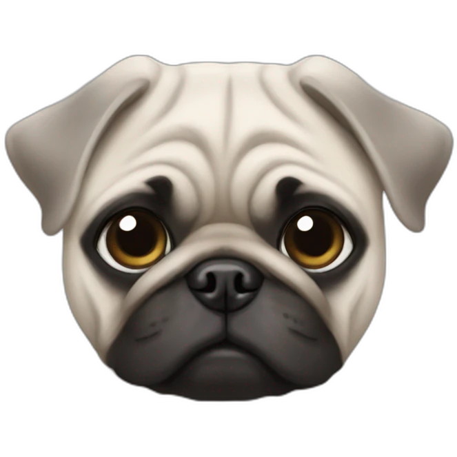 pug with girl white hair  emoji