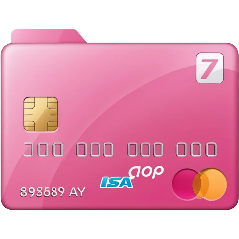 pink big afterpay word on a credit card emoji