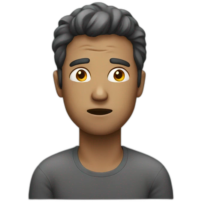 Man in stress emoji