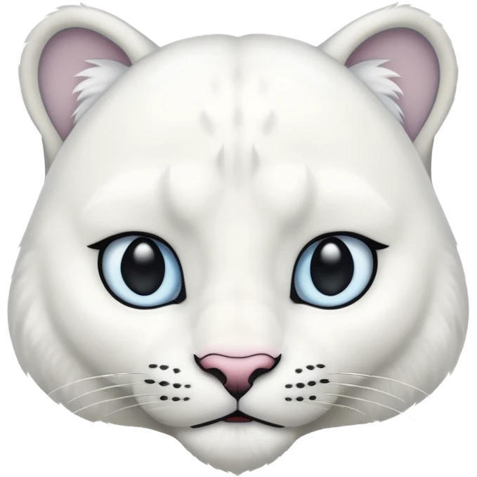 white panther emoji like one you would see on discord emoji