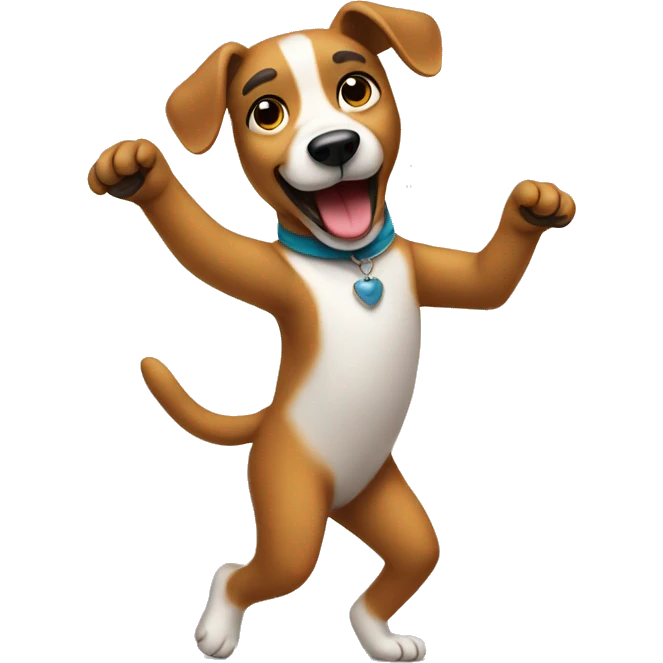 A dancing dog  emoji