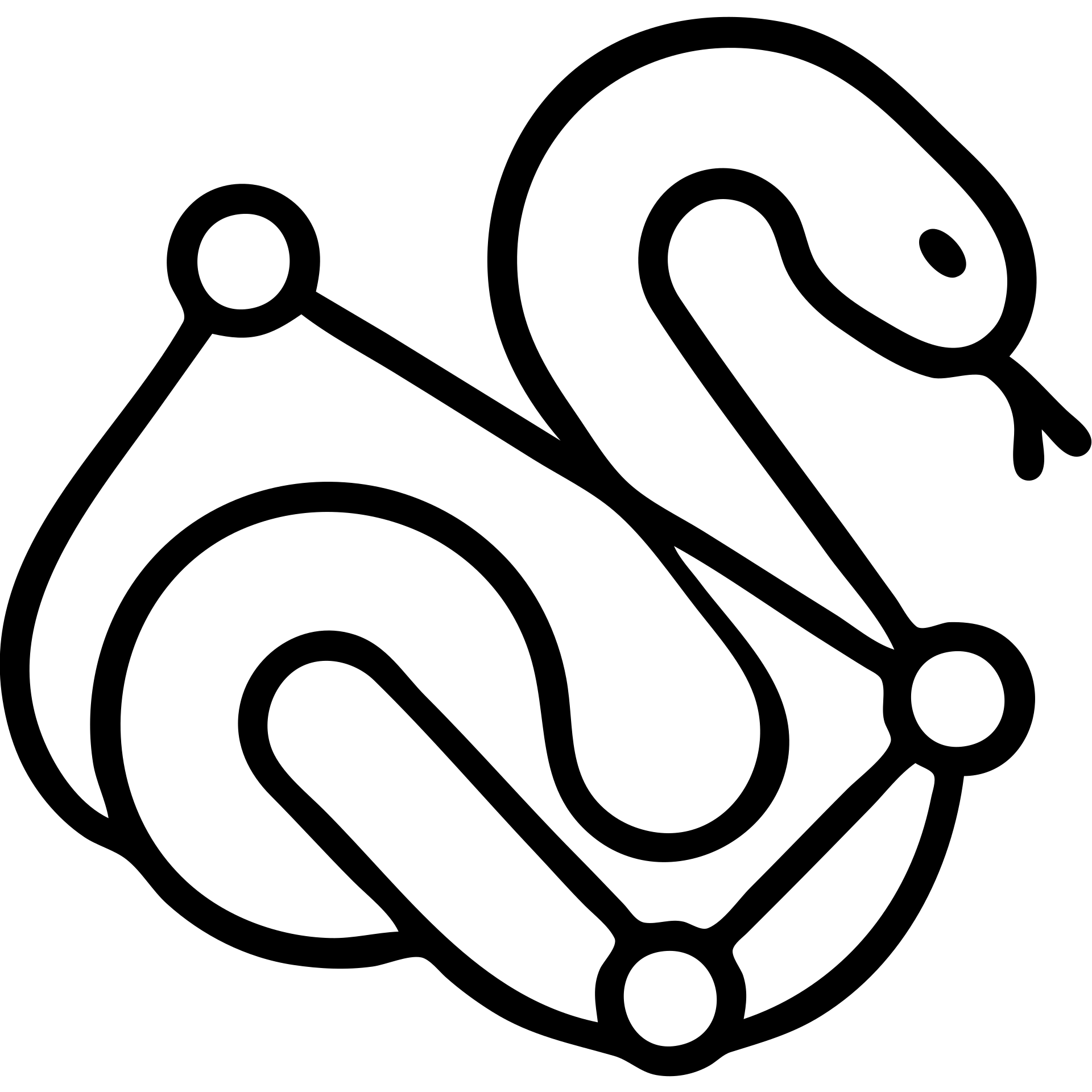 white snake forming a network, stylized as a minimalistic logo emoji