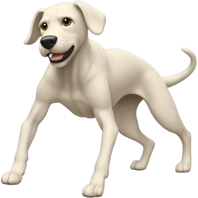 human is running like a dog emoji