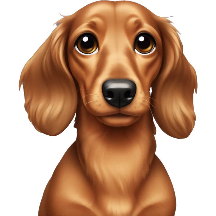 Long hair Miniature dachshund  emoji