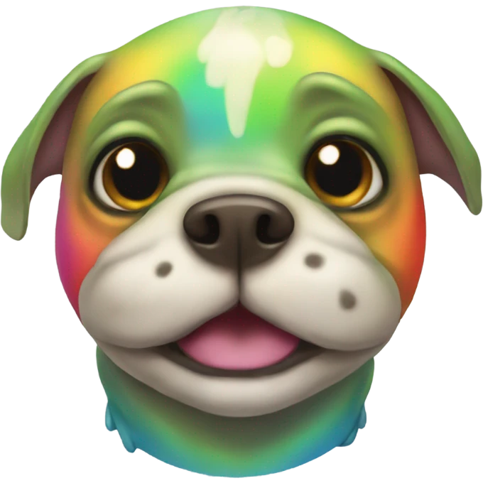 rainbow frog dog emoji