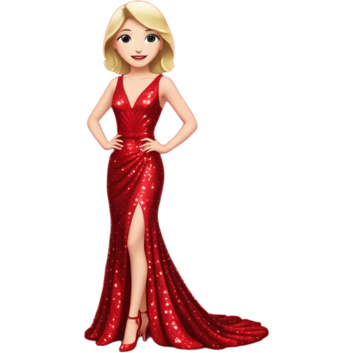 Charming, magnetic, center of attention without even trying. woman superstar in the spotlight on the red carpet
more dinamic emoji  emoji