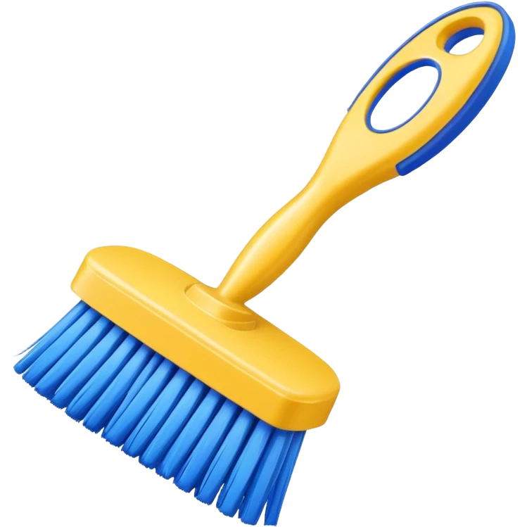 scrub brush, bright colors, no text emoji