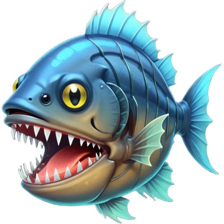 Angler Fish – Large mouth with sharp teeth and light lure emoji