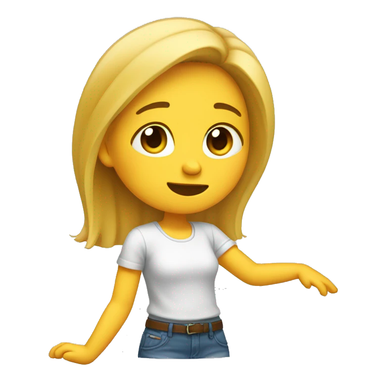 une fille qui fait un dab emoji