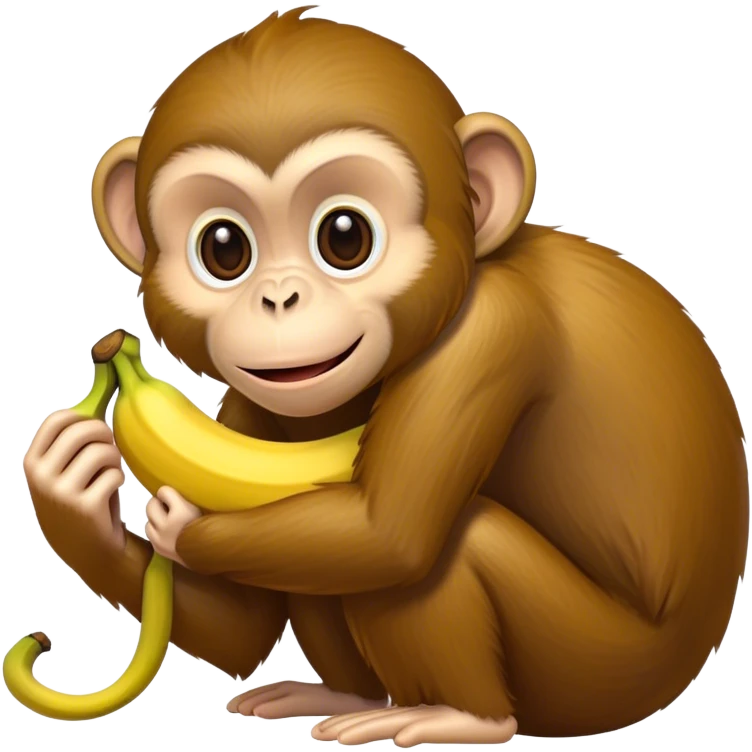 monkey eating a banana emoji