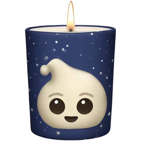 Beige winter vibe candle emoji