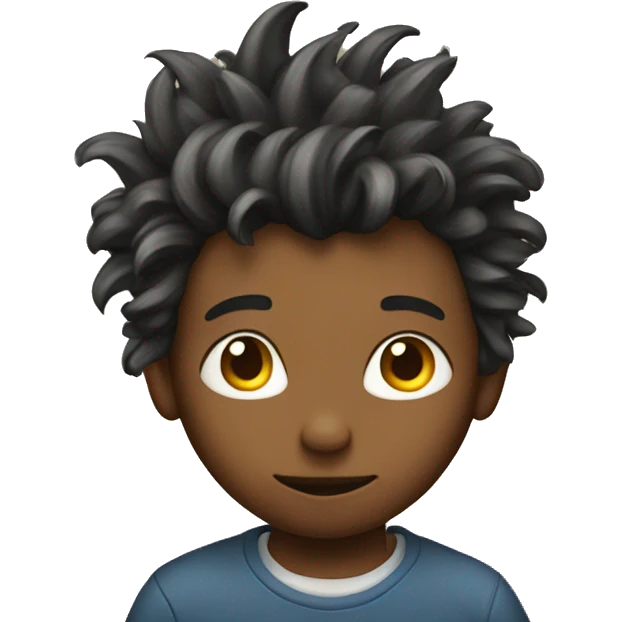 Boy with crazy hair  emoji