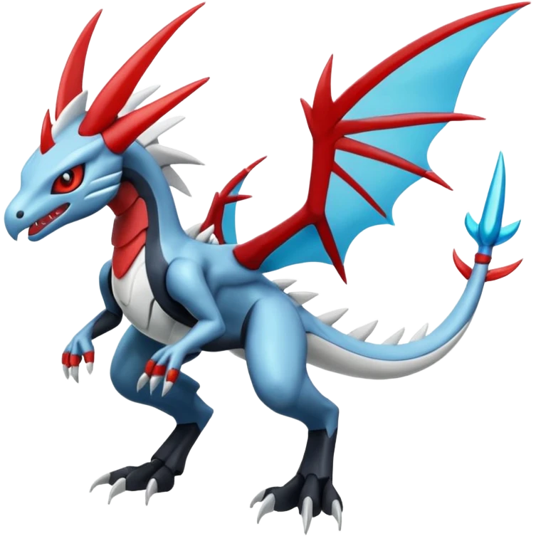 Scyther-Salamence-Silvally-Kyurem-fusion, full body emoji