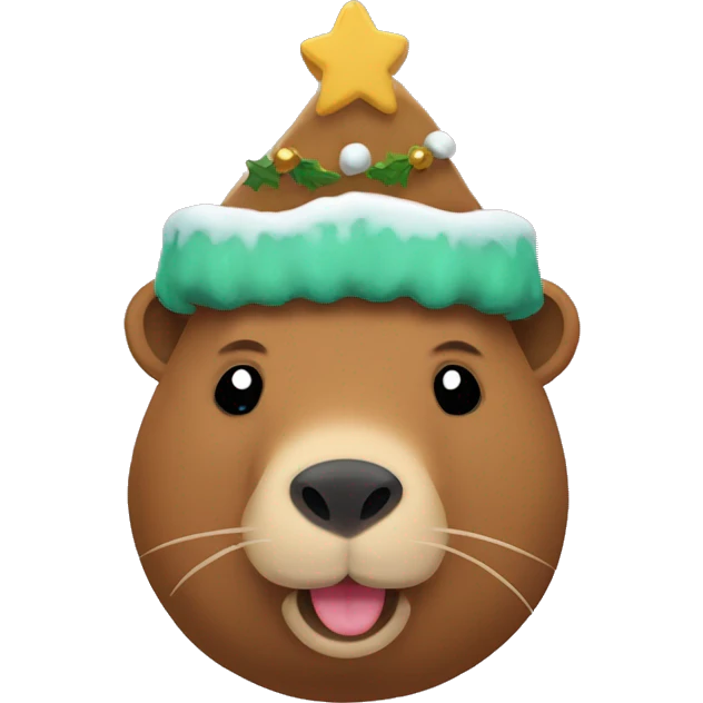 capybara cookie chritsmas emoji