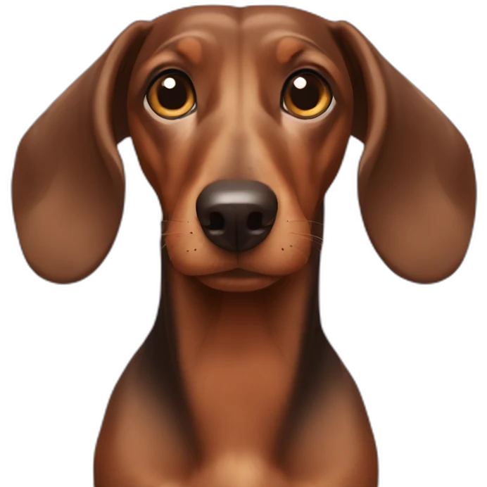 black dachshund emoji