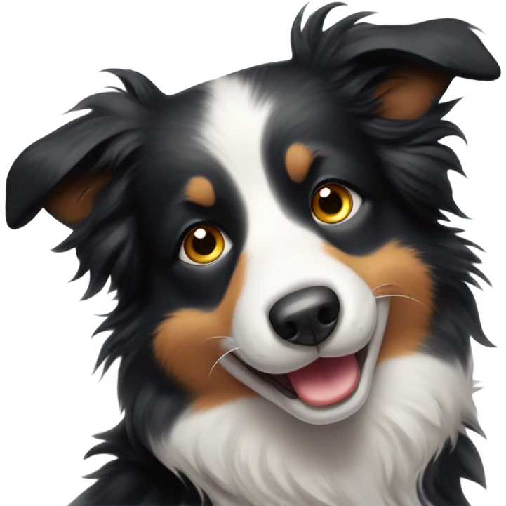border collie crying with joy emoji