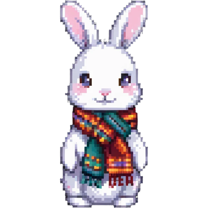 Bunny with a scarf emoji