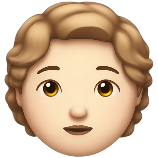 Sleepy emoji brown pale skin fat emoji