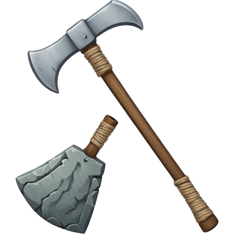 ancient break stone ax string emoji