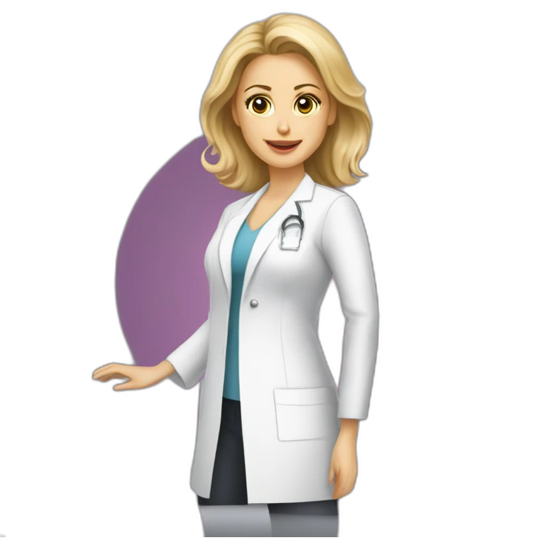 Posh-Radiologist-performing-breast-mammography-to-leni-klum emoji