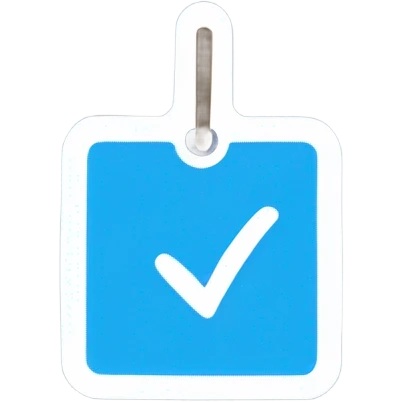 Blue verified tag emoji