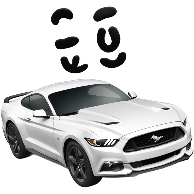 White 2024 Ford Mustang gt  emoji