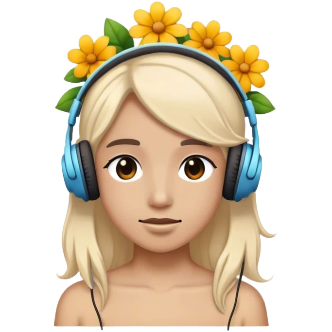 🌺🎧 emoji