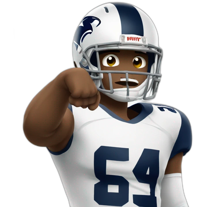 american football player thumbs down emoji