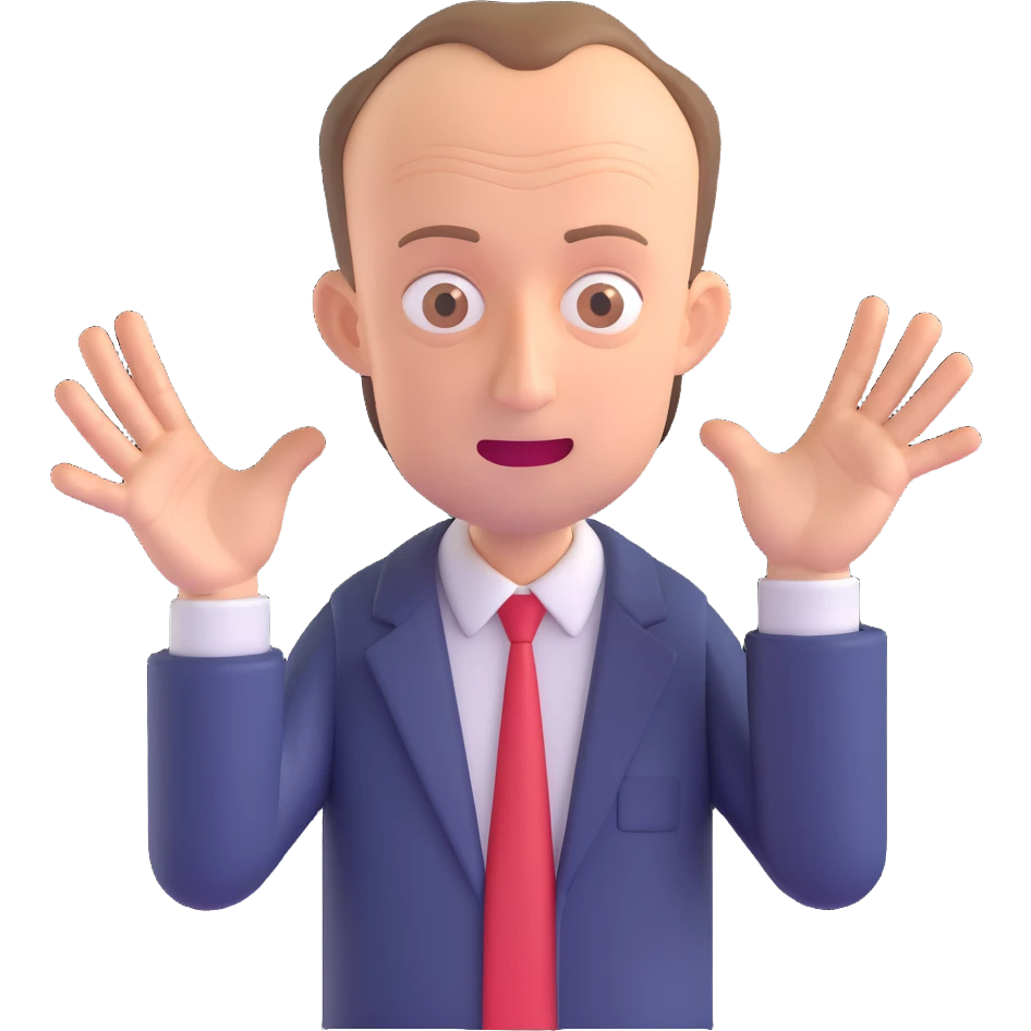 Friedrich Merz, German politician, mid-argument, expressive face, gesturing hands, emote style emoji