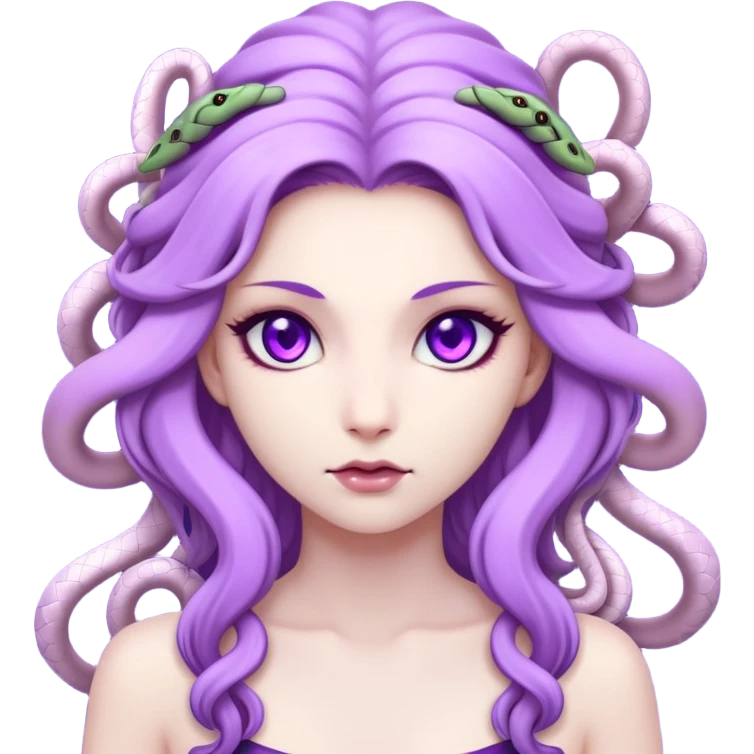 Neko Medusa with violet eyes  emoji