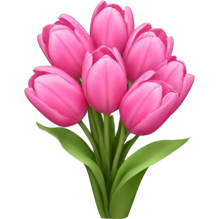 Bouquet of pink tulips emoji