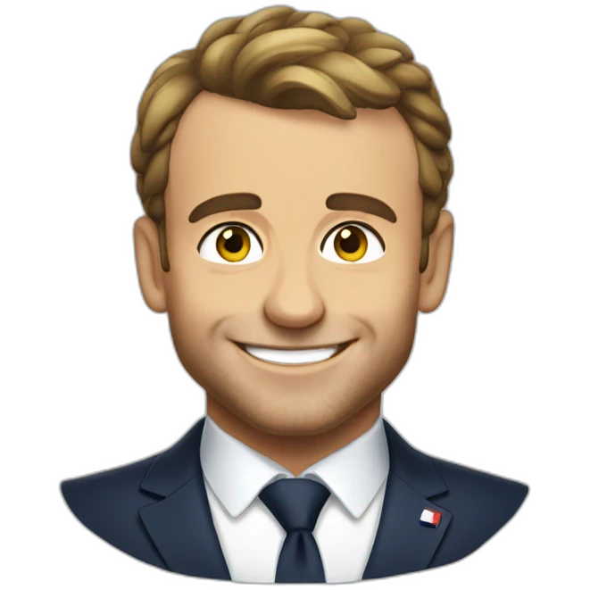 happy muscular macron emoji
