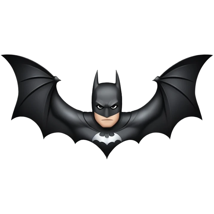 Batman bat black logo emoji