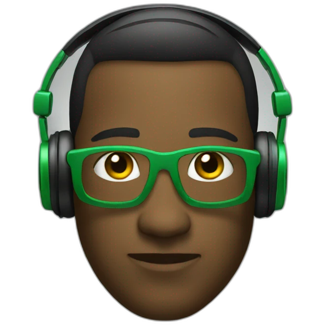 Green dj emoji