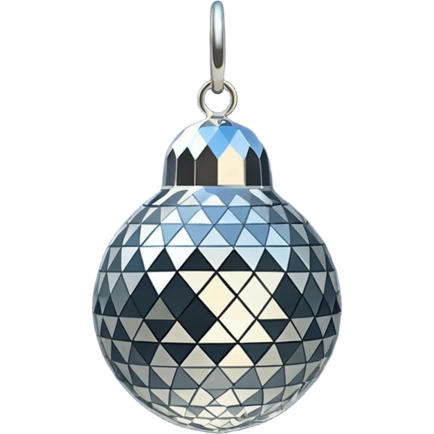disco ball patterned bell emoji