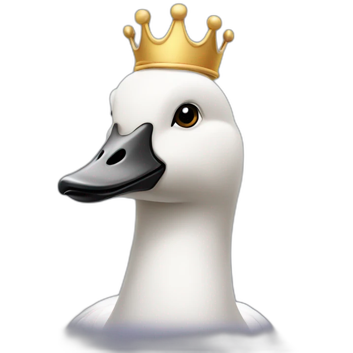 goose with a crown emoji
