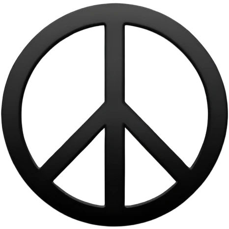 Peace symbol with danger combined emoji